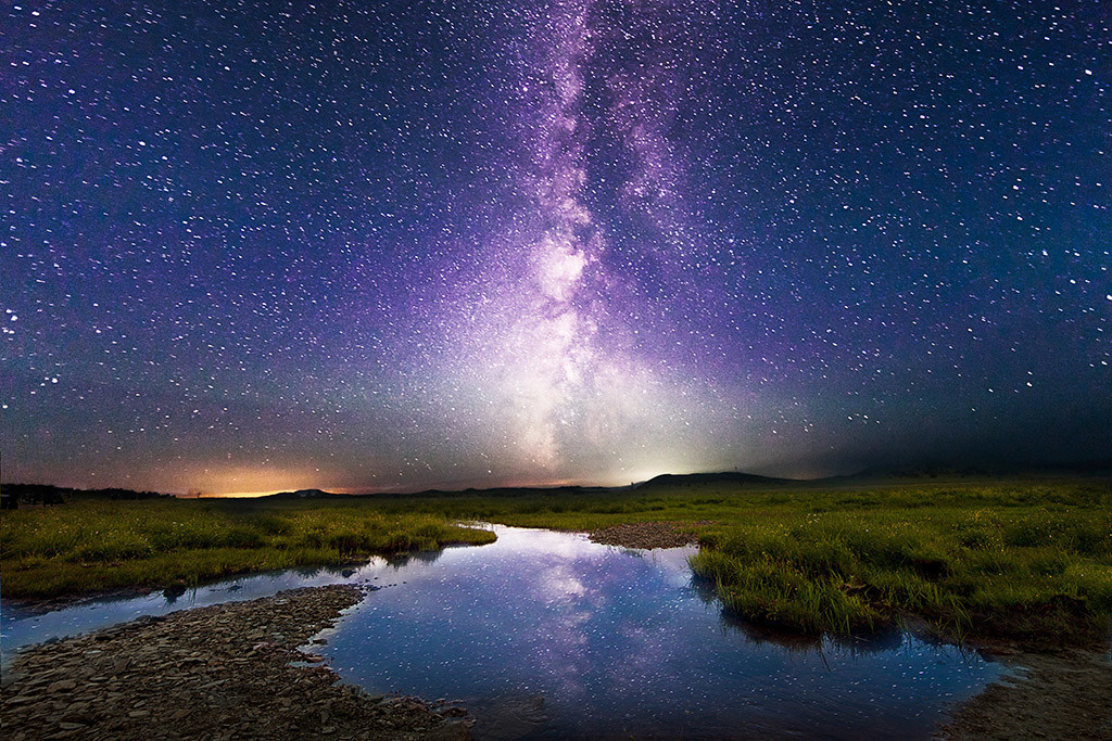 仰望夜空记录星河的美丽
