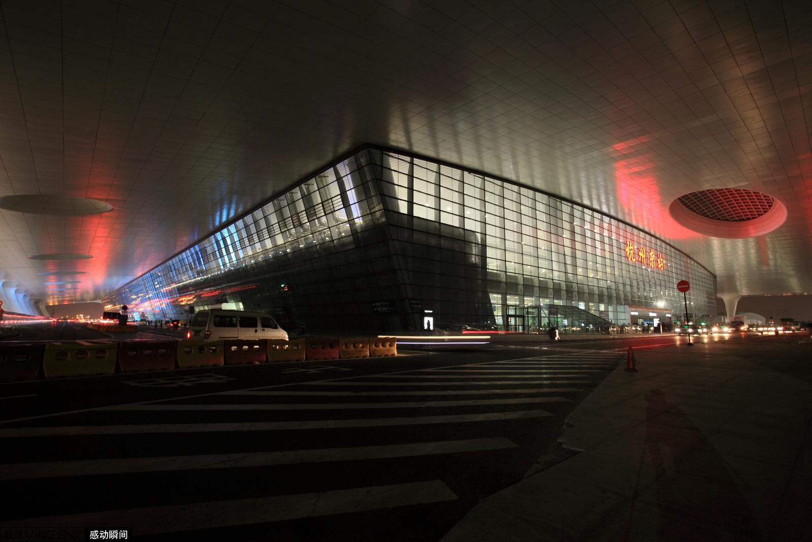 杭州东站夜景图片